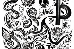 By his grace written in words tattoo idea