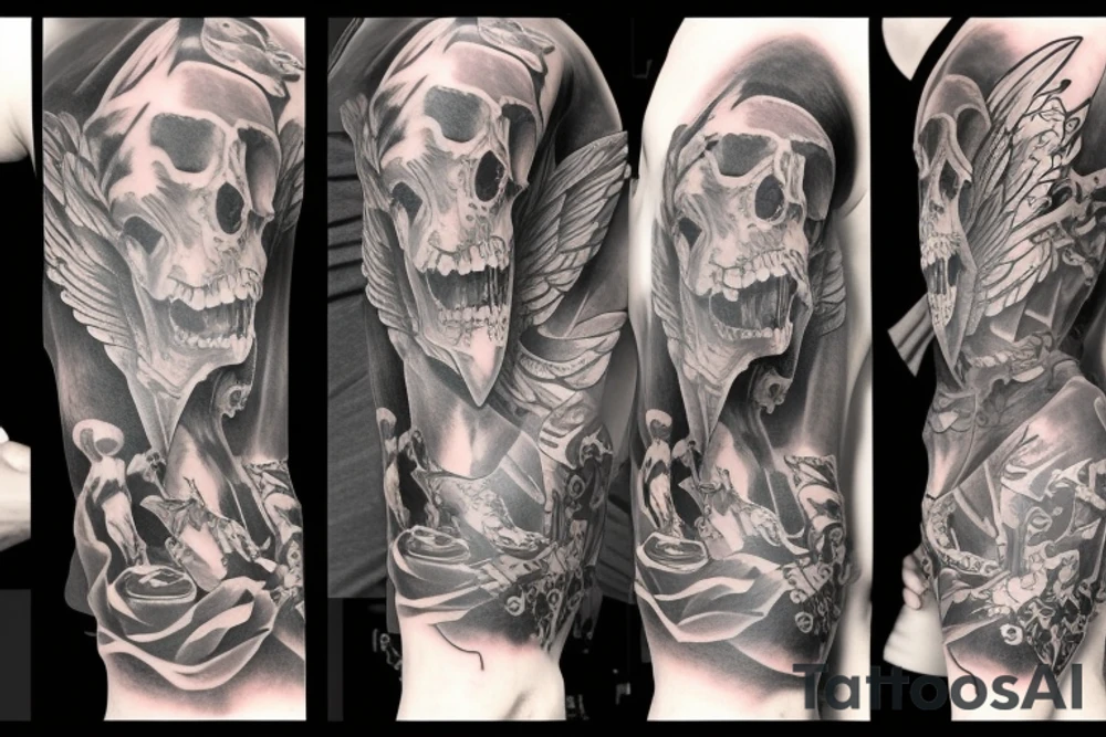 Evil angel tattoo idea