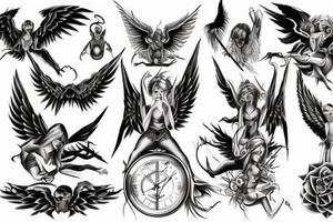 Evil angel tattoo idea