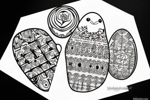 egg tray tattoo idea