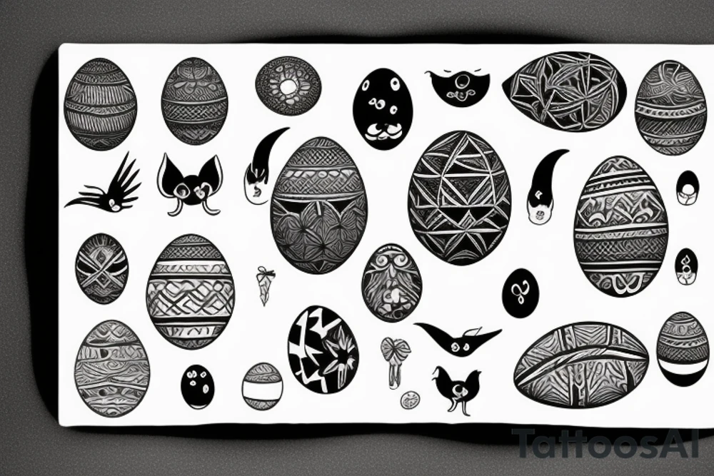 egg tray tattoo idea