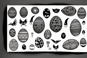 egg tray tattoo idea