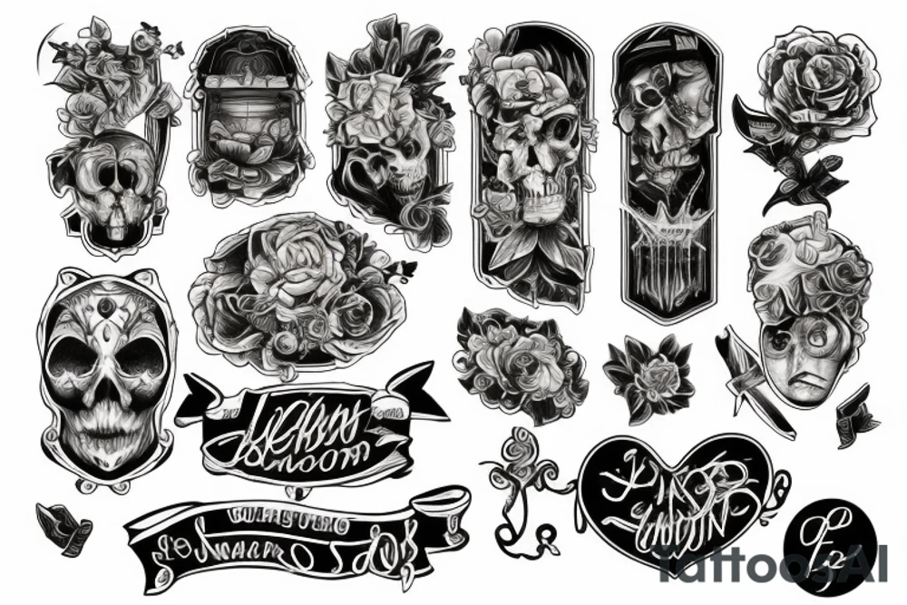Light under closed doors tattoo idea