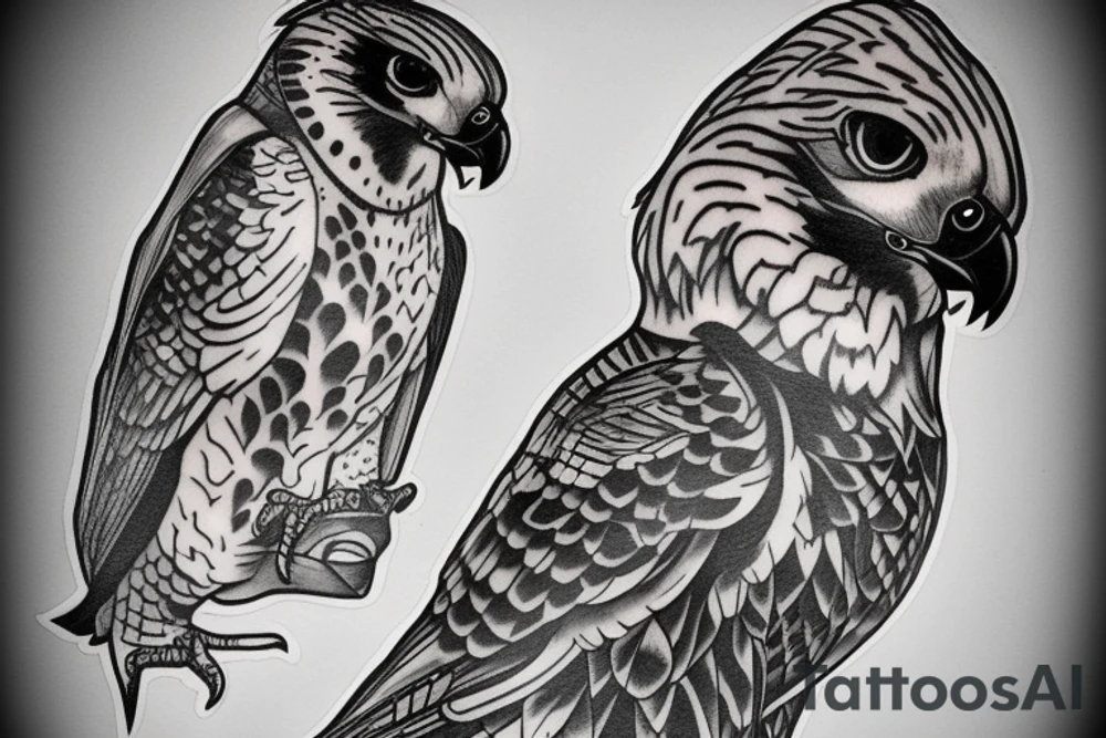 peregrine falcon tattoo idea