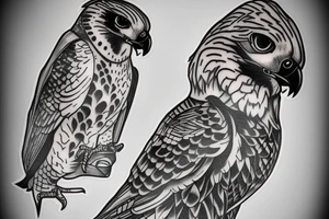 peregrine falcon tattoo idea