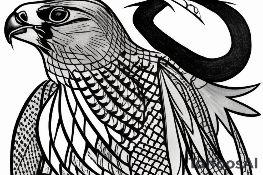 peregrine falcon, rococco tattoo idea