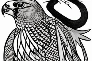 peregrine falcon, rococco tattoo idea