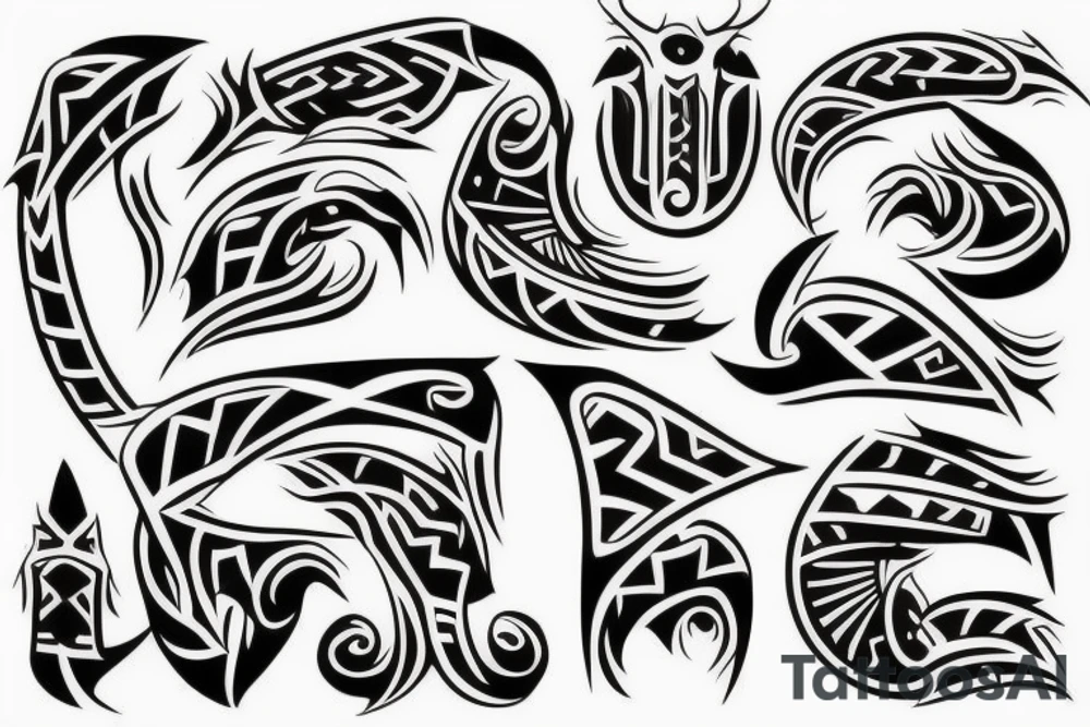 Mid-evil era tribal tattoo idea