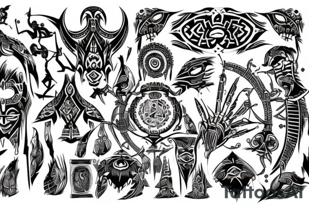 Dark ages tribal tattoo idea