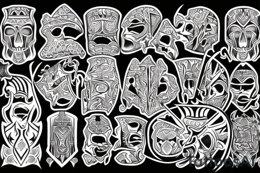 Dark ages tribal tattoo idea