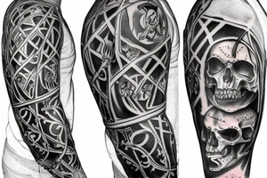 Keltenkreuz Schwert Pistole tattoo idea