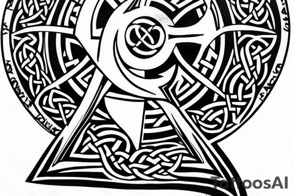 Celtic Cross sword tattoo idea