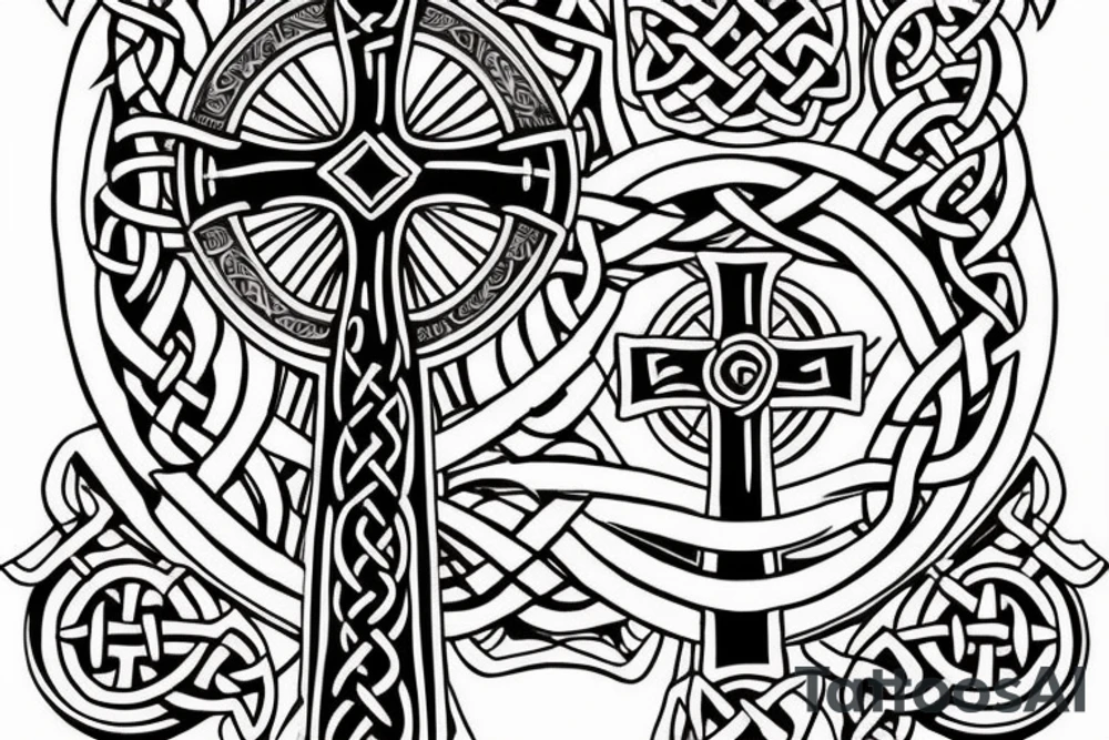 Celtic Cross sword tattoo idea