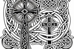 Celtic Cross sword tattoo idea