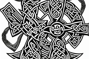 Celtic Cross sword tattoo idea