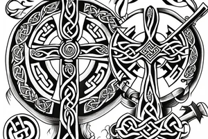 Celtic Cross with sword tattoo idea
