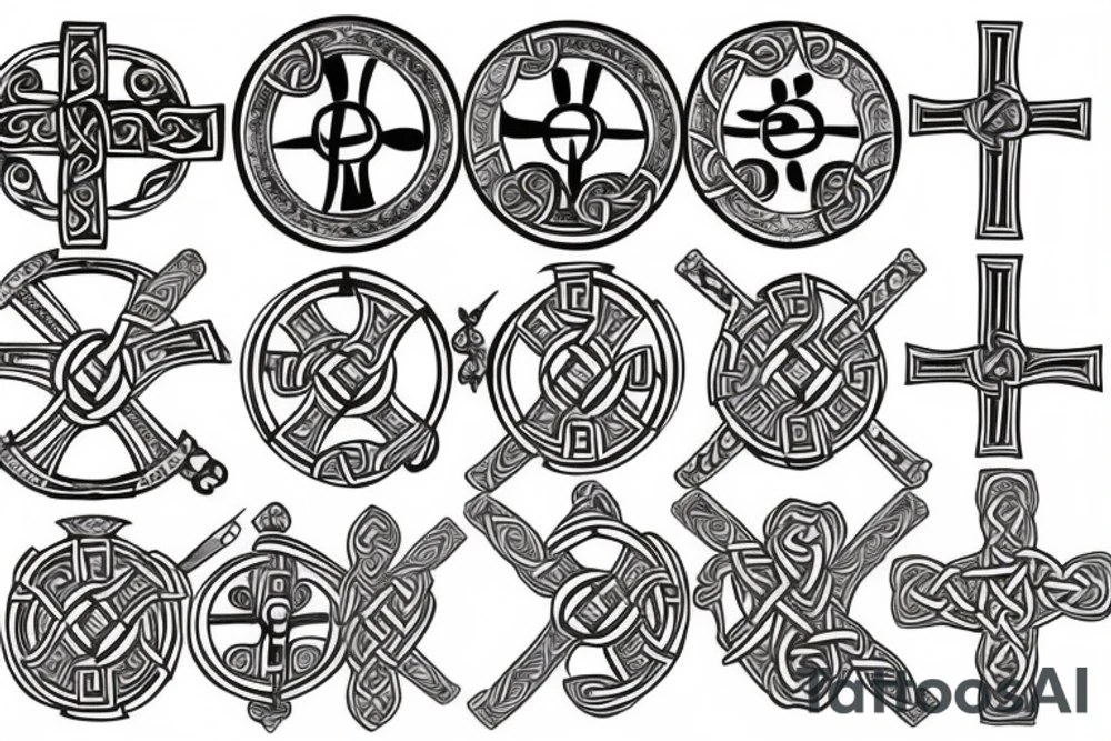 Celtic Cross with sword tattoo idea