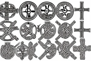 Celtic Cross with sword tattoo idea