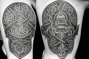 Viking shield axe tattoo idea