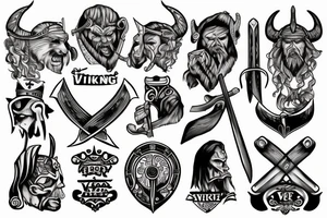 Viking with axe tattoo idea