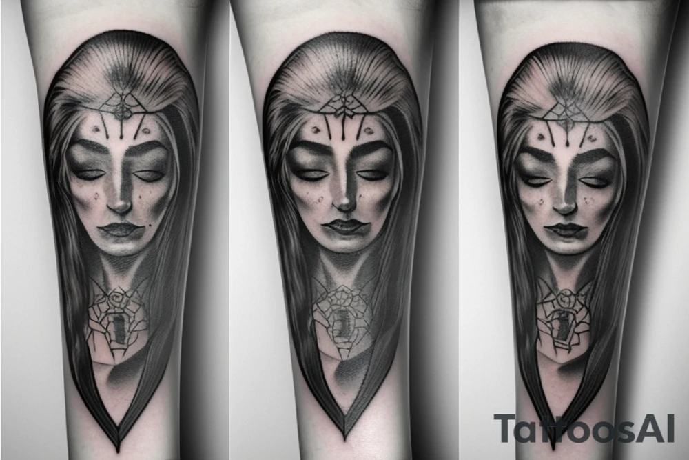 Schwarzer Löwe mit rosendornen tattoo idea