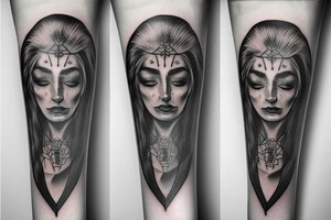 Schwarzer Löwe mit rosendornen tattoo idea