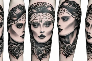 Schwarzer Löwe mit rosendornen tattoo idea