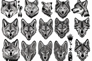 Wolf with ak 74 tattoo idea