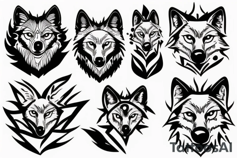 Wolf with ak 47 tattoo idea