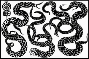 Snake cyber sigil tattoo idea