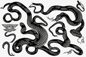 Snake cyber sigil tattoo idea