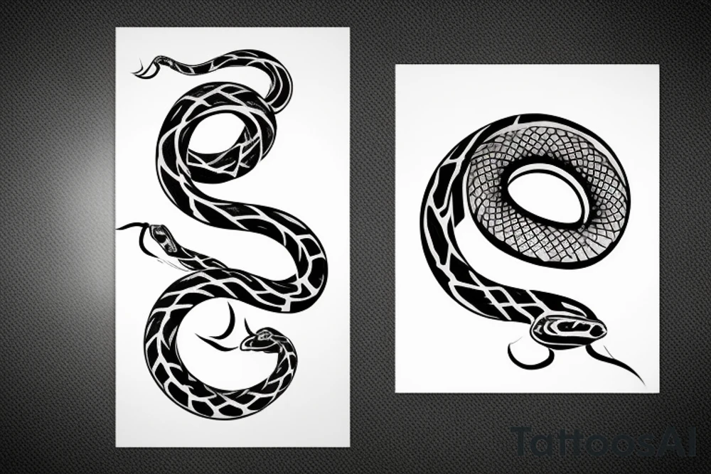 Snake cyber sigil tattoo idea