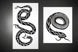 Snake cyber sigil tattoo idea