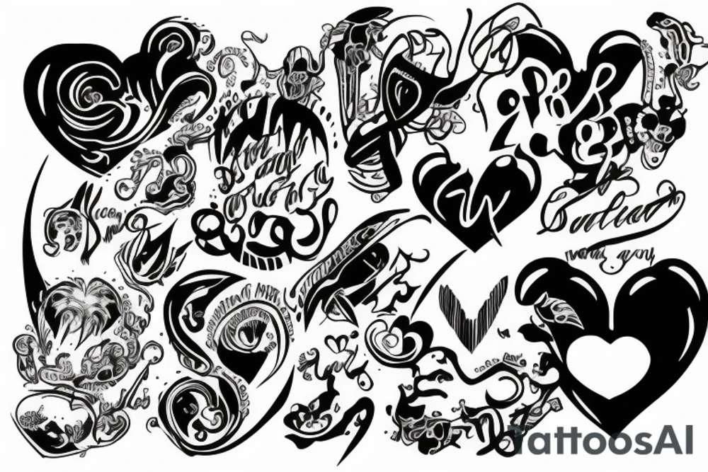 heart beat baby Marlon tattoo idea