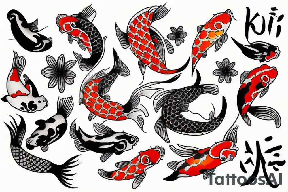 Koi fish tattoo idea