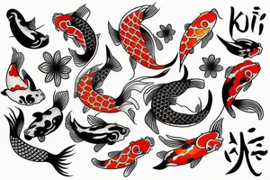 Koi fish tattoo idea