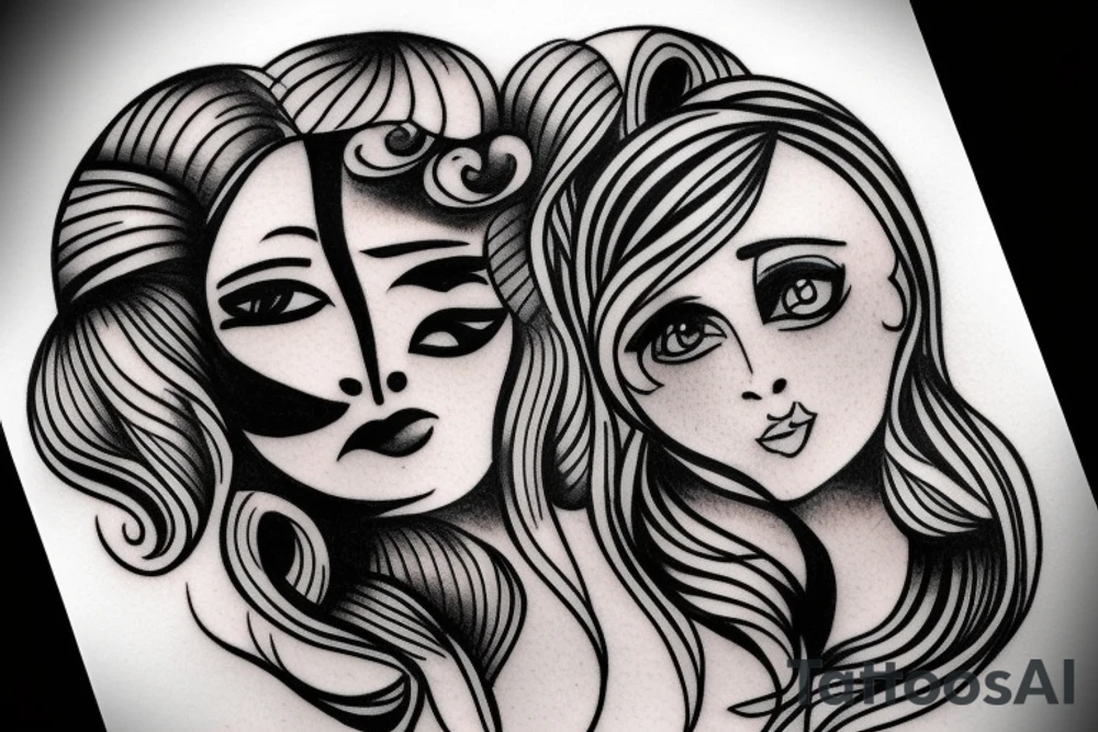 Girl on a ball tattoo idea