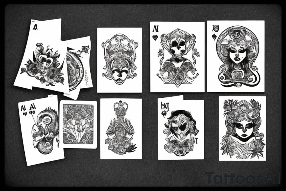 jester card tattoo idea