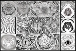 Sacred geometry with fractals tattoo idea