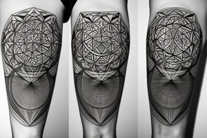 Sacred geometry with fractals tattoo idea