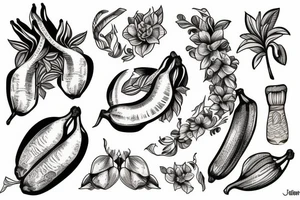 Banana king flower tattoo idea