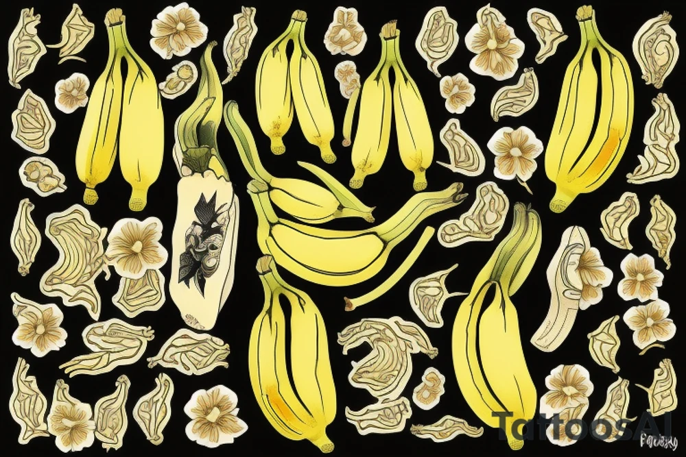 Banana king flower tattoo idea