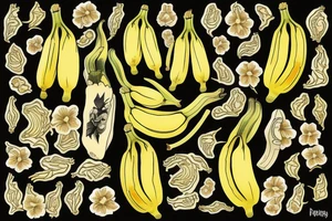 Banana king flower tattoo idea