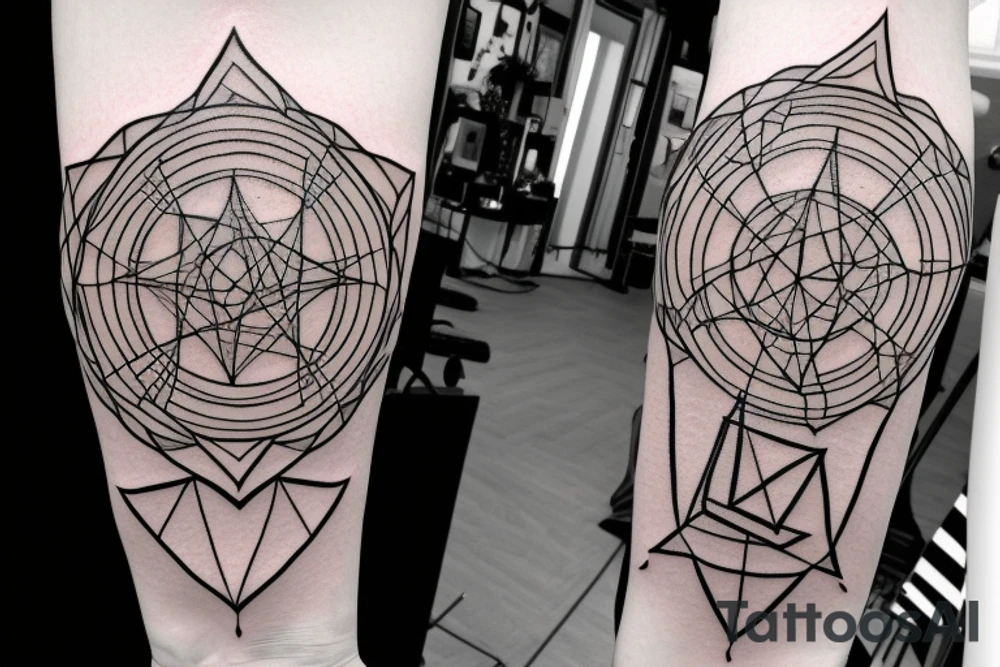 Metatron Cube on upper arm tattoo idea