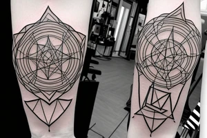 Metatron Cube on upper arm tattoo idea