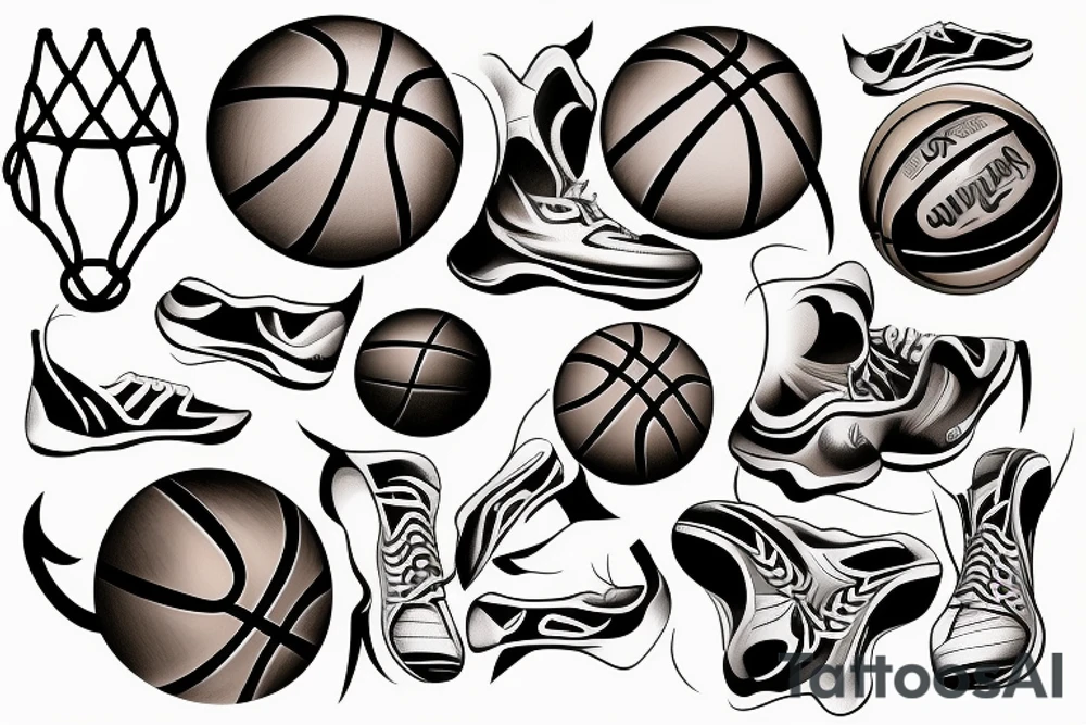 I want a tattoo of basketball tattoo idea