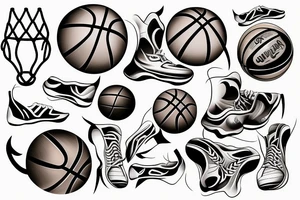 I want a tattoo of basketball tattoo idea