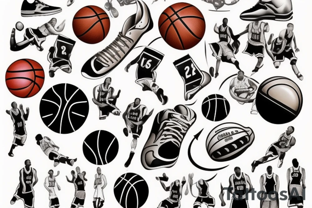 I want a tattoo of basketball tattoo idea