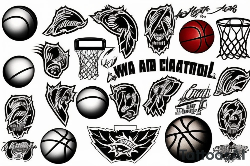 I want a tattoo of a basketball tattoo idea