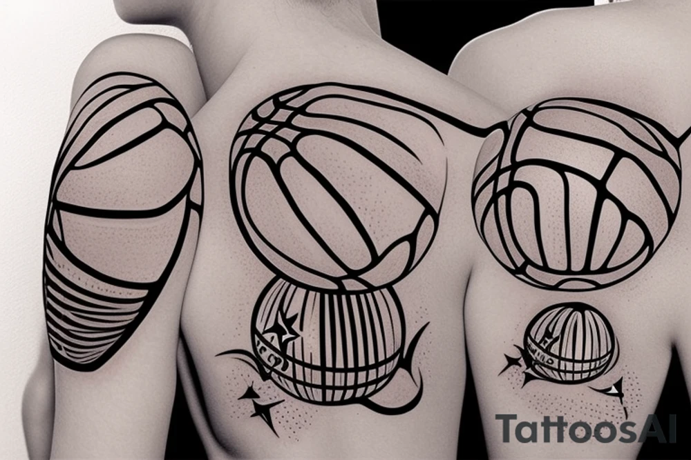 I want a tattoo of a basketball tattoo idea